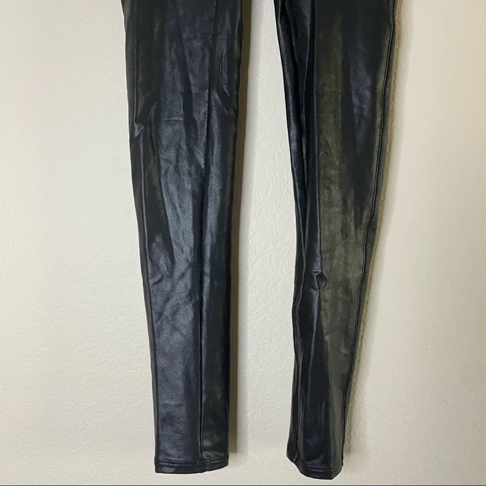 SPANX black faux leather leggings S - Picture 4 of 12